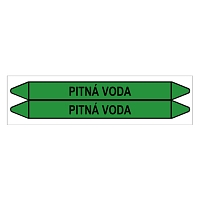 Značení potrubí, pitná voda,2 ks, 450 × 52 mm